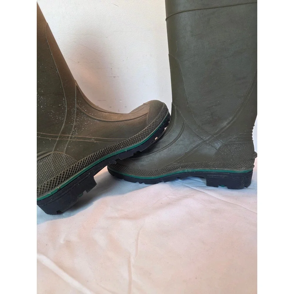 Servus by Honeywell Mens 11 Waterproof Rubber Work Boots Olive Green Made in USA